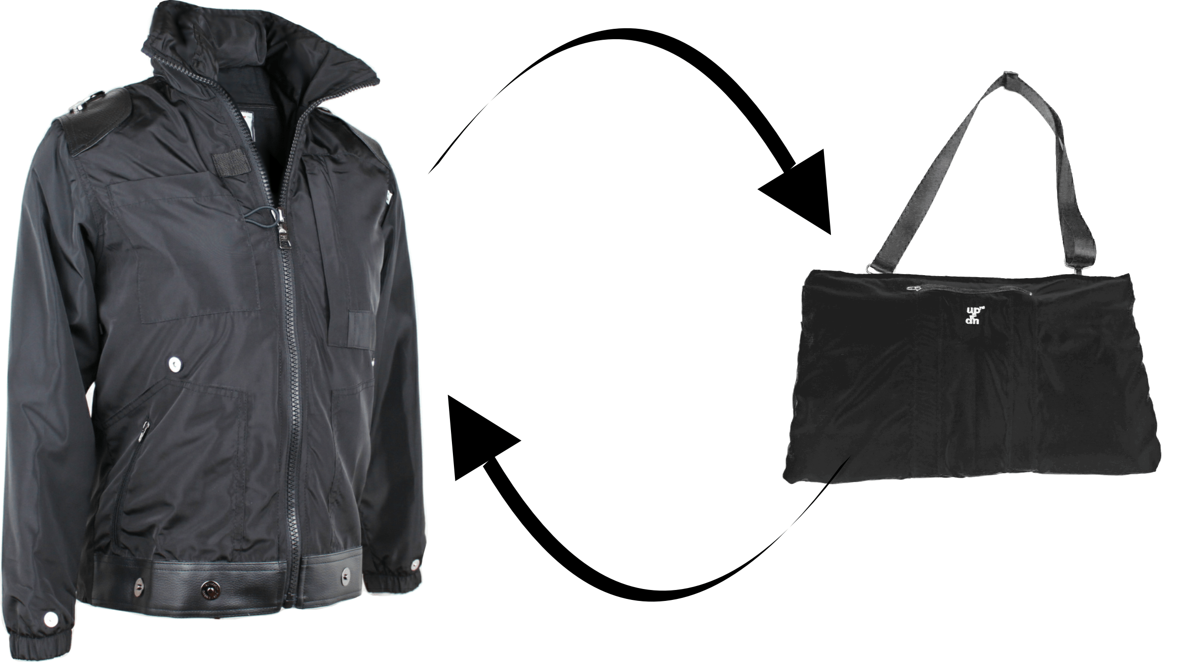convertible jacket bag