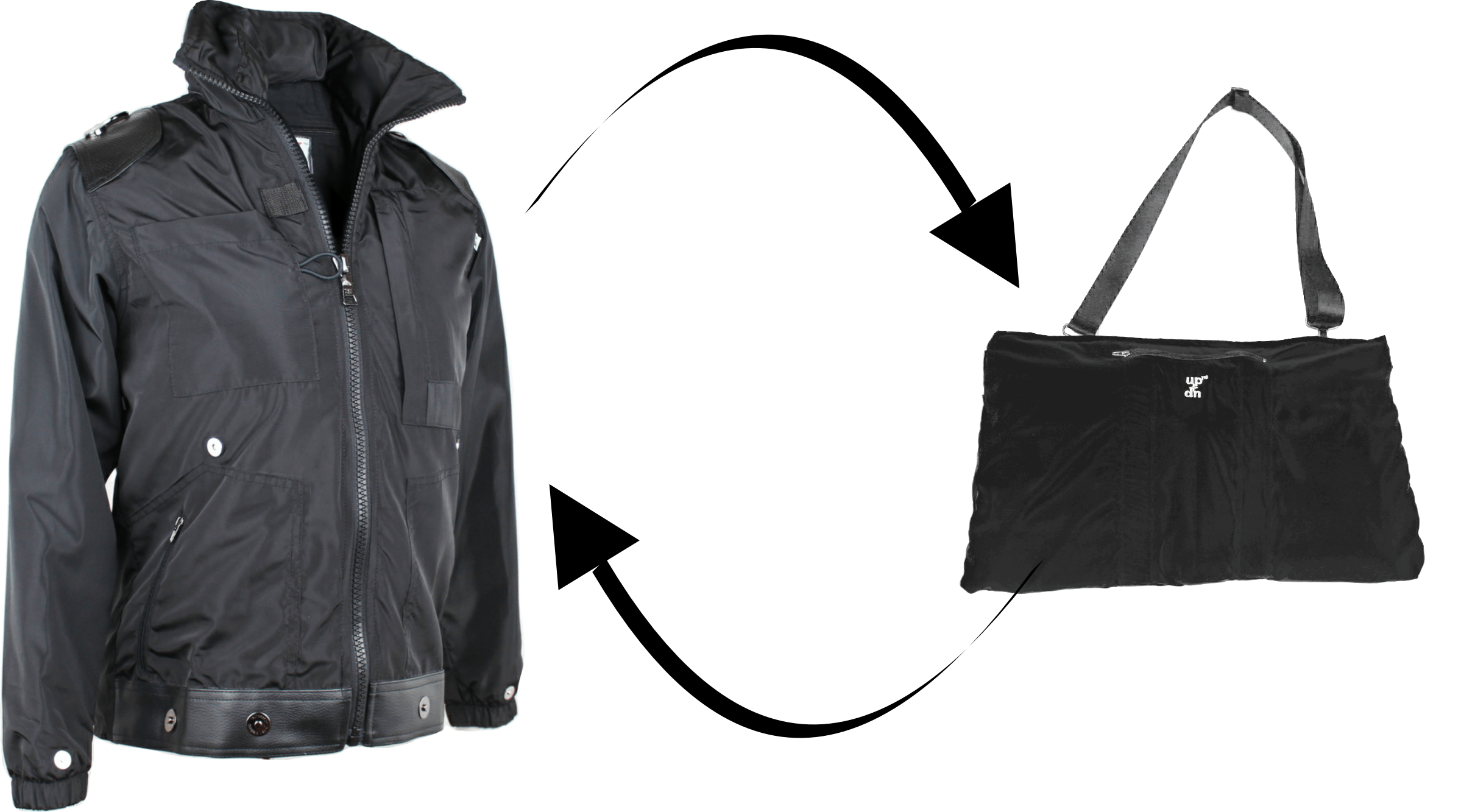 TS Impact Travel Jacket convertible into a Bag with concealed