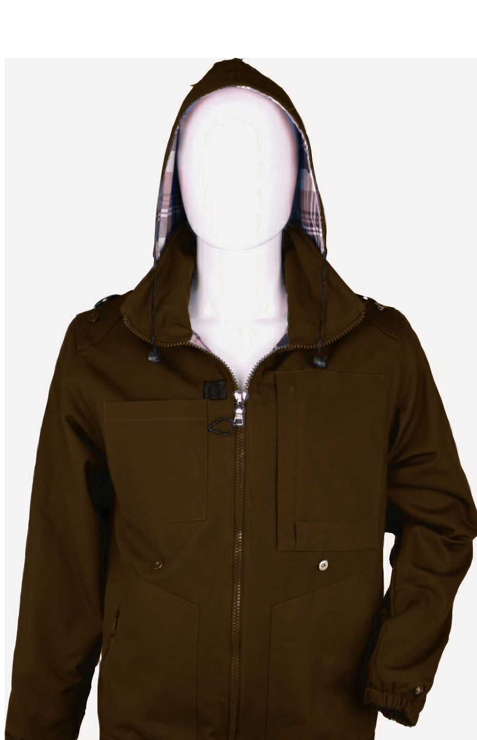 TS Impact Travel Jacket convertible into a Bag, with concealed pockets.  Hoodie