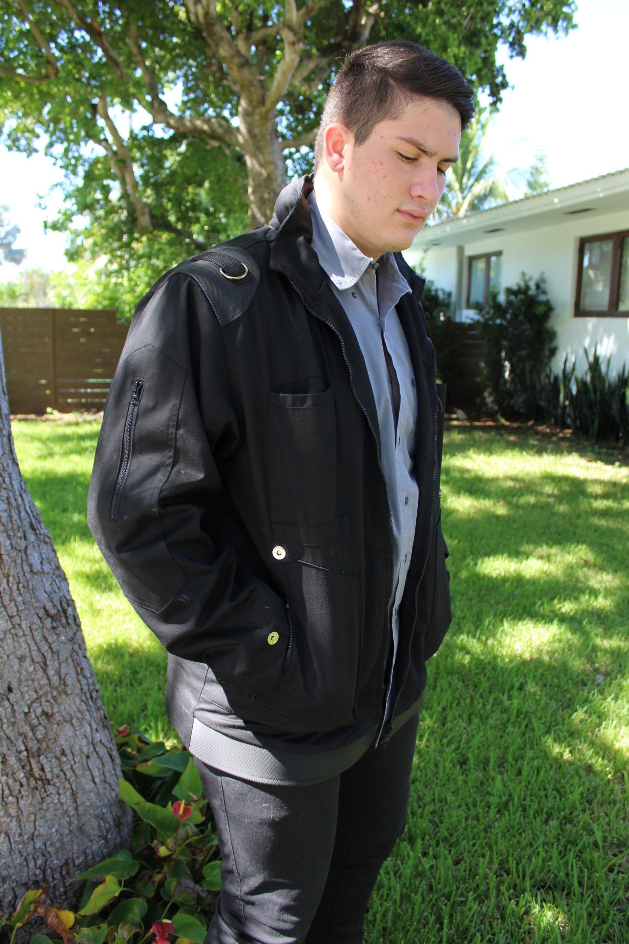 TS Impact, Travel Jacket with Concealed pockets and Convertible Into A Bag